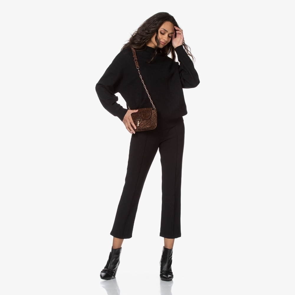 Malene Birger Viggie Bonded Jersey Pants Cropped Black Size XS